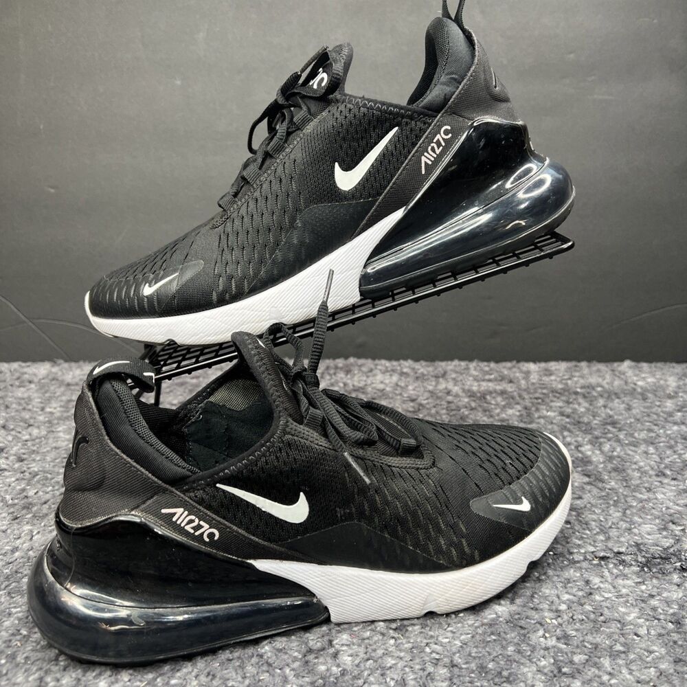 NIKE AIR MAX 270 AH6789 001 WOMEN'S LIFESTYLES SNEAKERS SIZE 7.5 BLACK WHITE